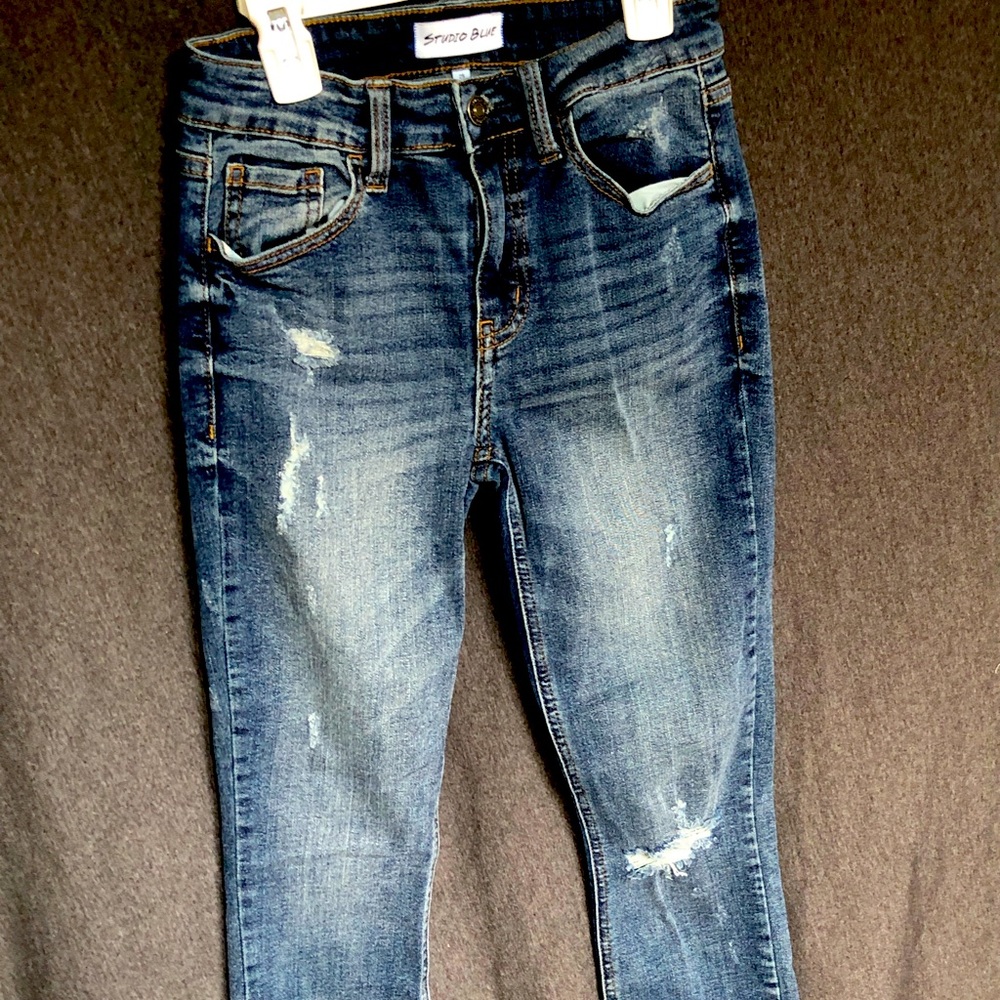 Studio Blue Distressed Skinny Jeans Size 25